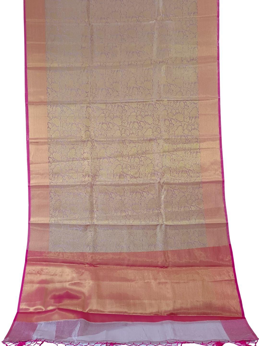 Silver & Gold Tissue Tanchui Silk Saree  – A Drape of Royal Radiance