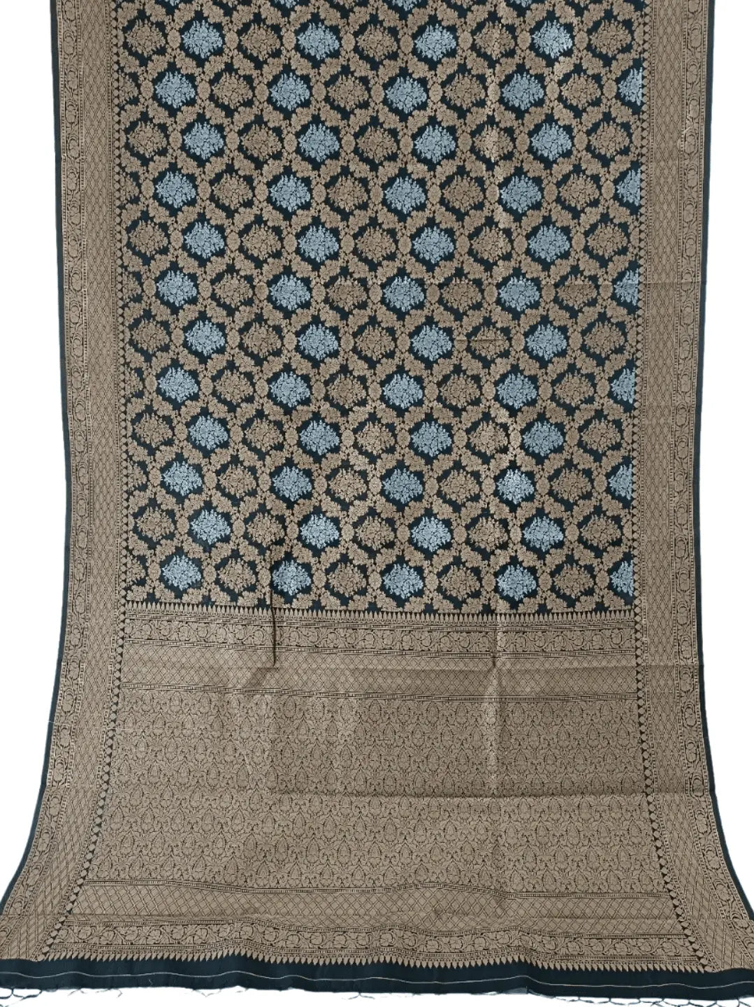 Regal Beauty: Black Handloom Banarasi Silk Saree