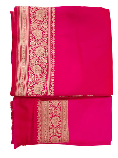 Majestic Magenta Handloom Soft Mashru Silk Saree – A Timeless Blend of Elegance & Grace