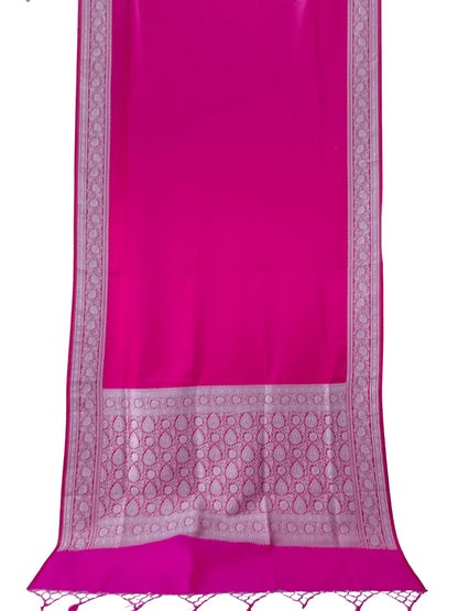 Majestic Magenta Handloom Soft Mashru Silk Saree – A Timeless Blend of Elegance & Grace
