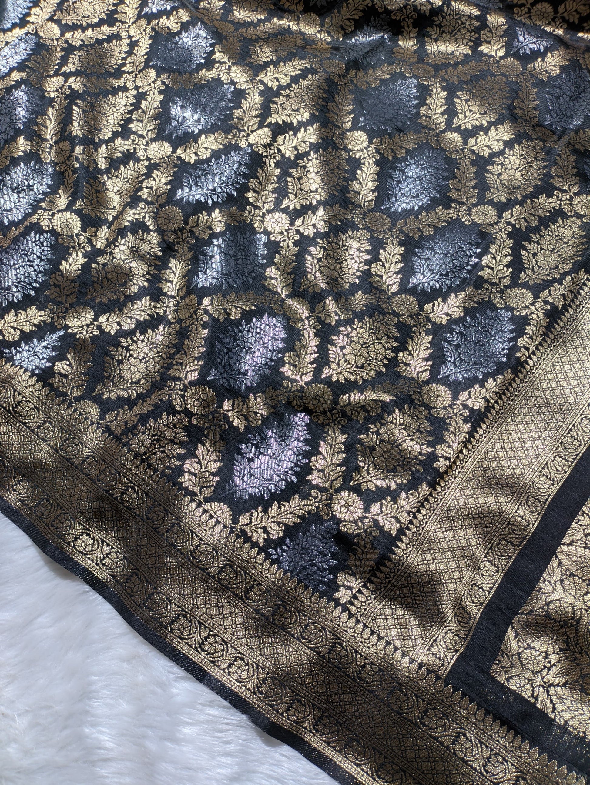 Soft Banarasi Khadi Georgette Saree